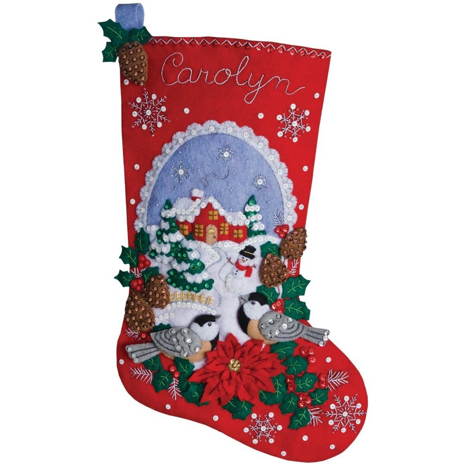 Рождественский носок с именем