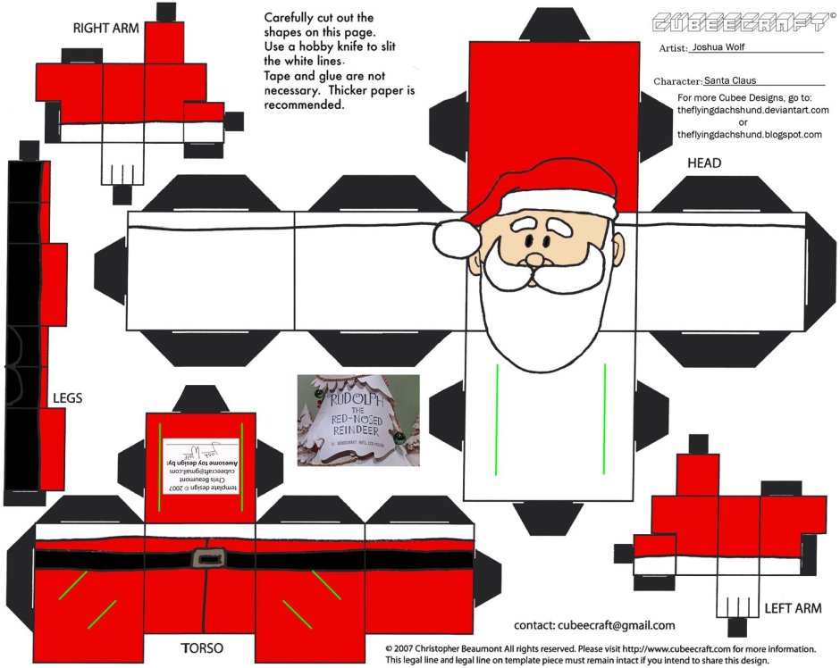 Easy Santa Papercraft