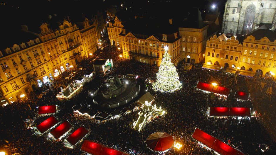 Чехия Прага зима улочки
