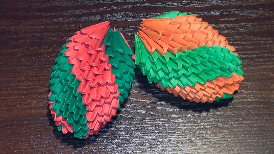 Оригами елка 2д