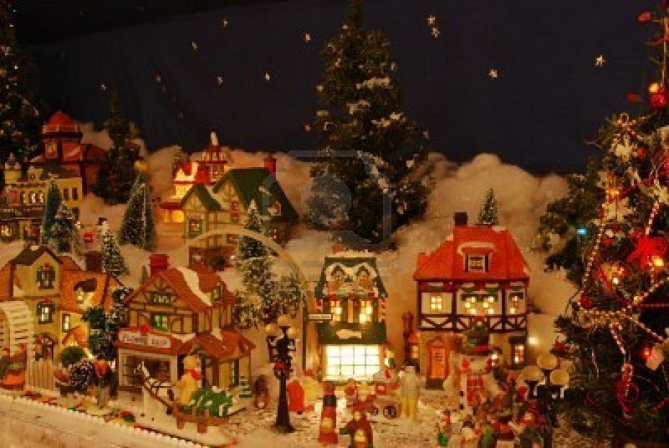 Рождественская деревня на подоконнике своими руками