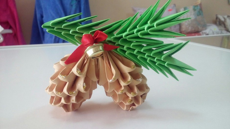 Оригами Рождественские венки