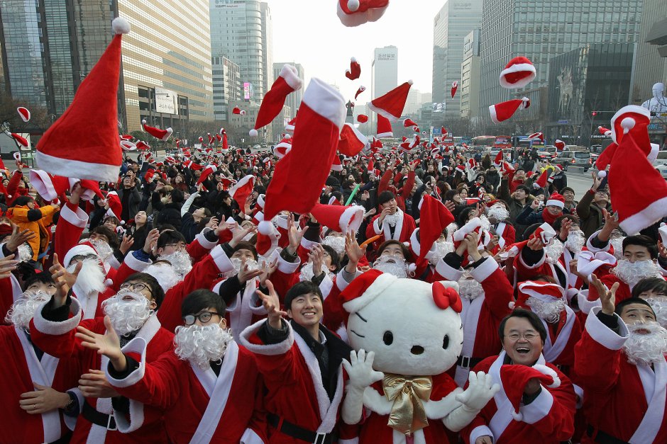 Корея Сеул Рождество БТС