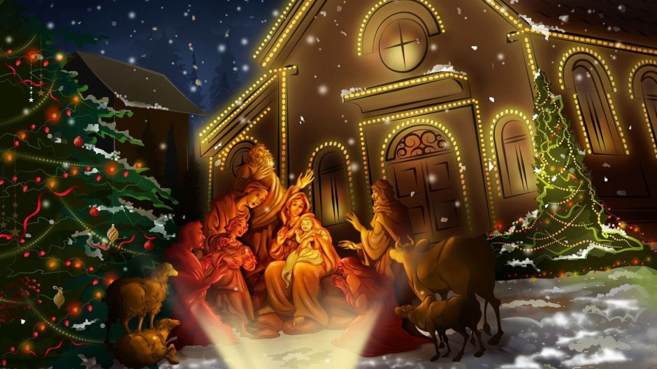 Поздравительные открытки с Рождеством Христовым