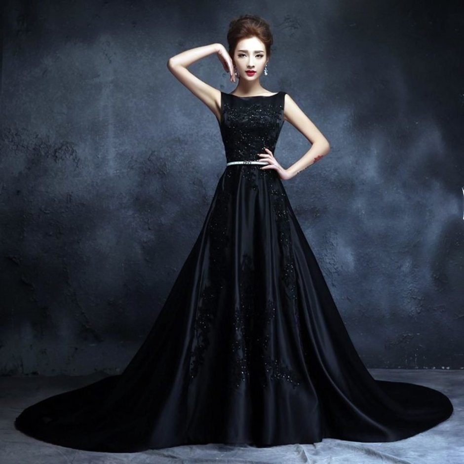 Черное свадебное платье от веры Вонг