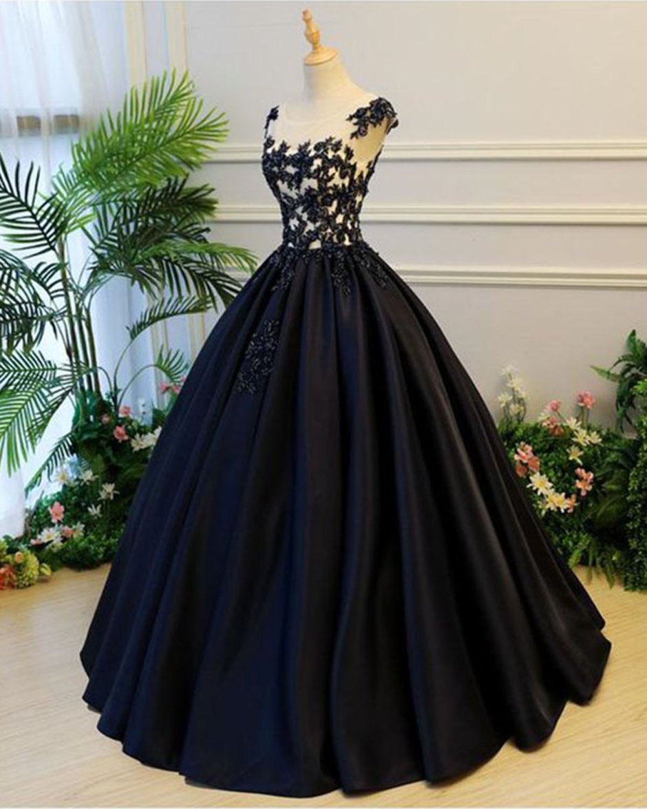 Платье Викторианская Готика чёрное свадебное
