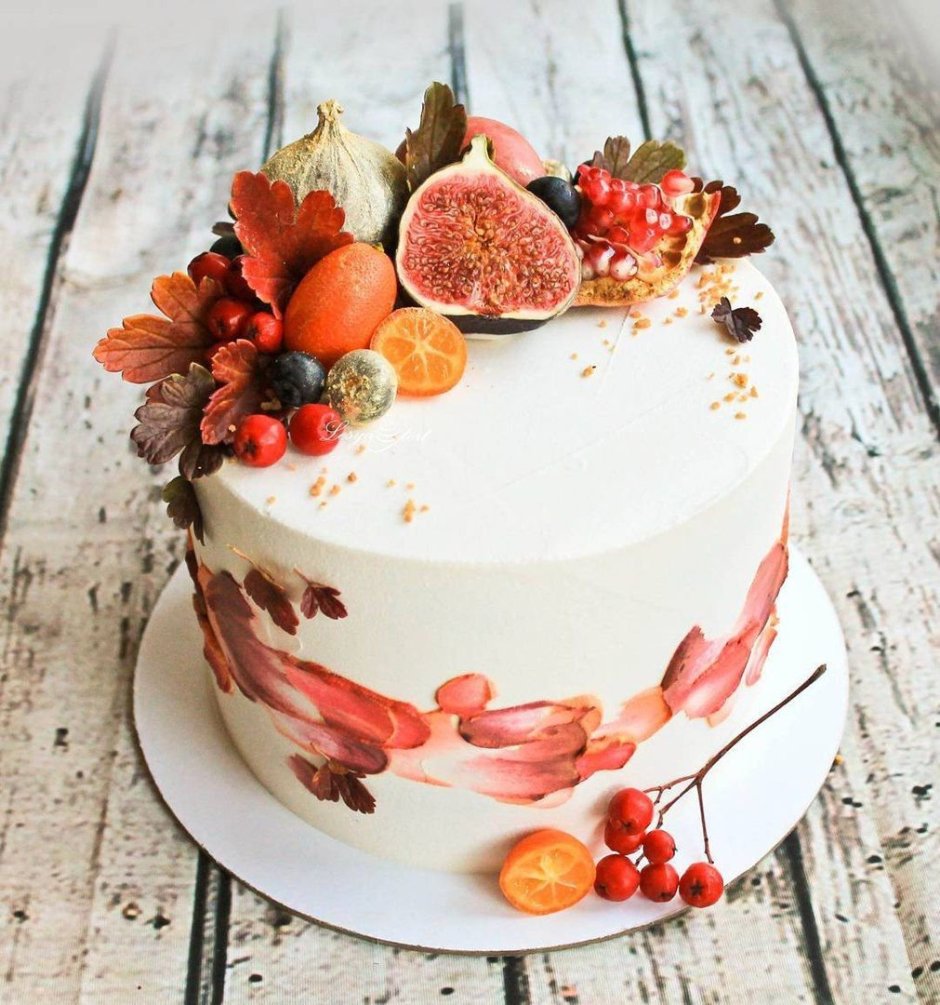 Осеннее украшение торта