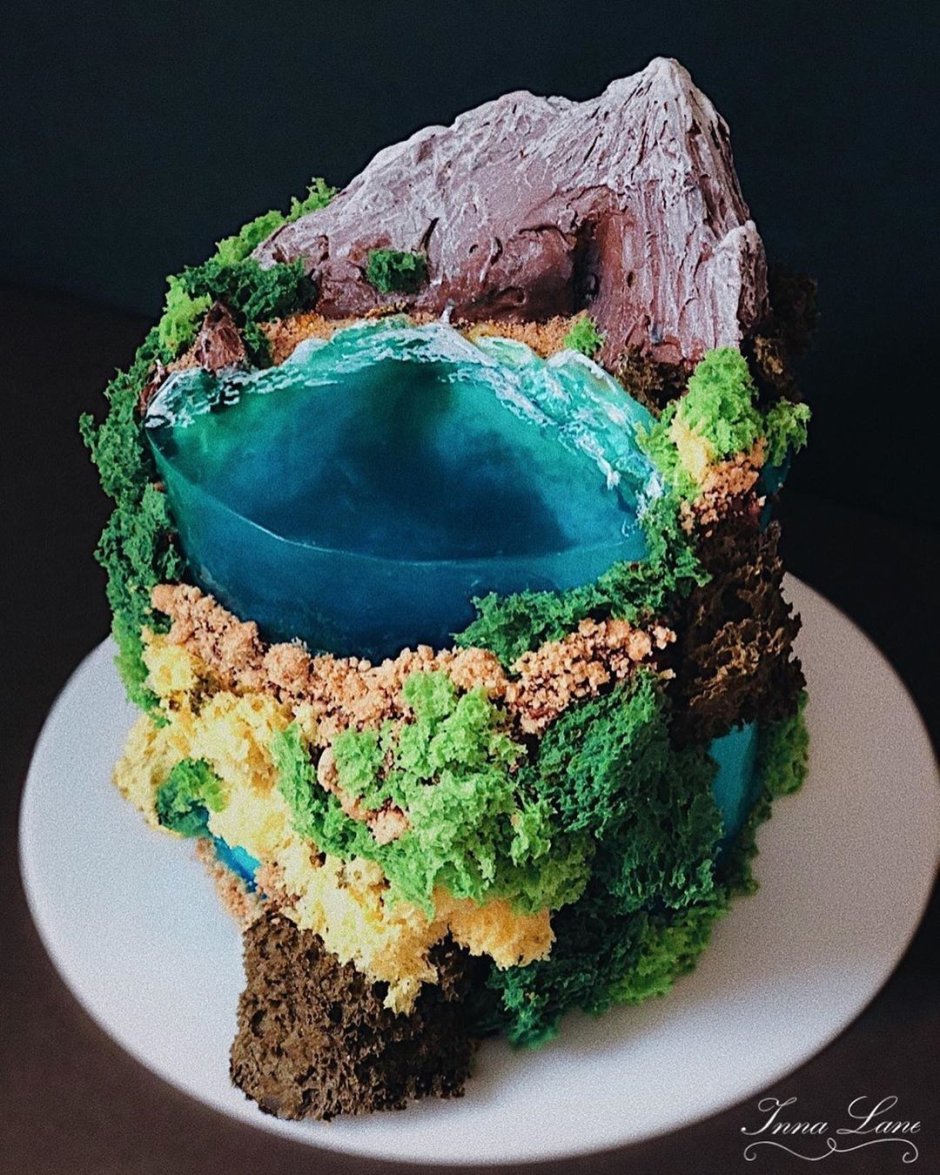 Декор торта остров