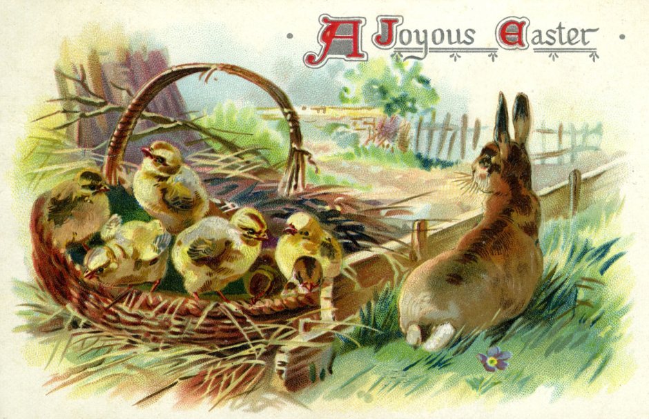 С Пасхой Христос Воскресе с кроликами