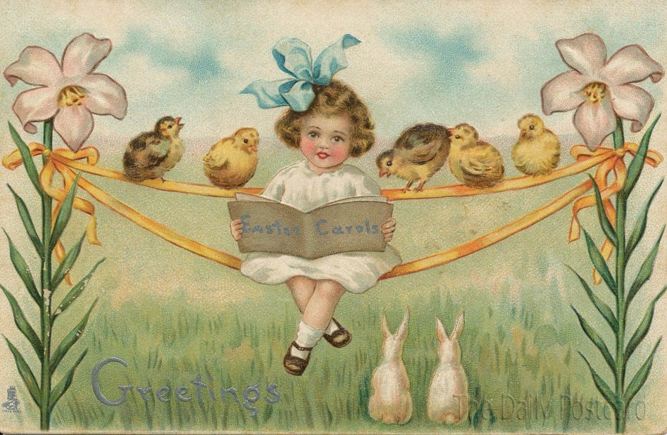 Старинные открытки с зайцами