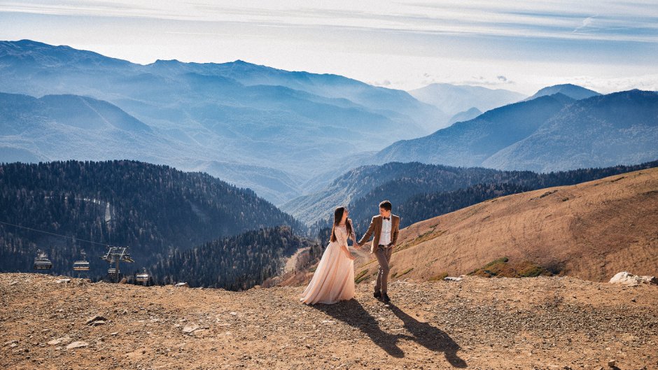 Свадьба в горах украшение