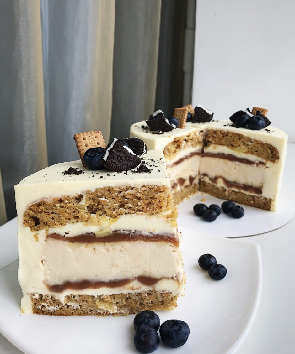 Бисквитный торт Карамельный