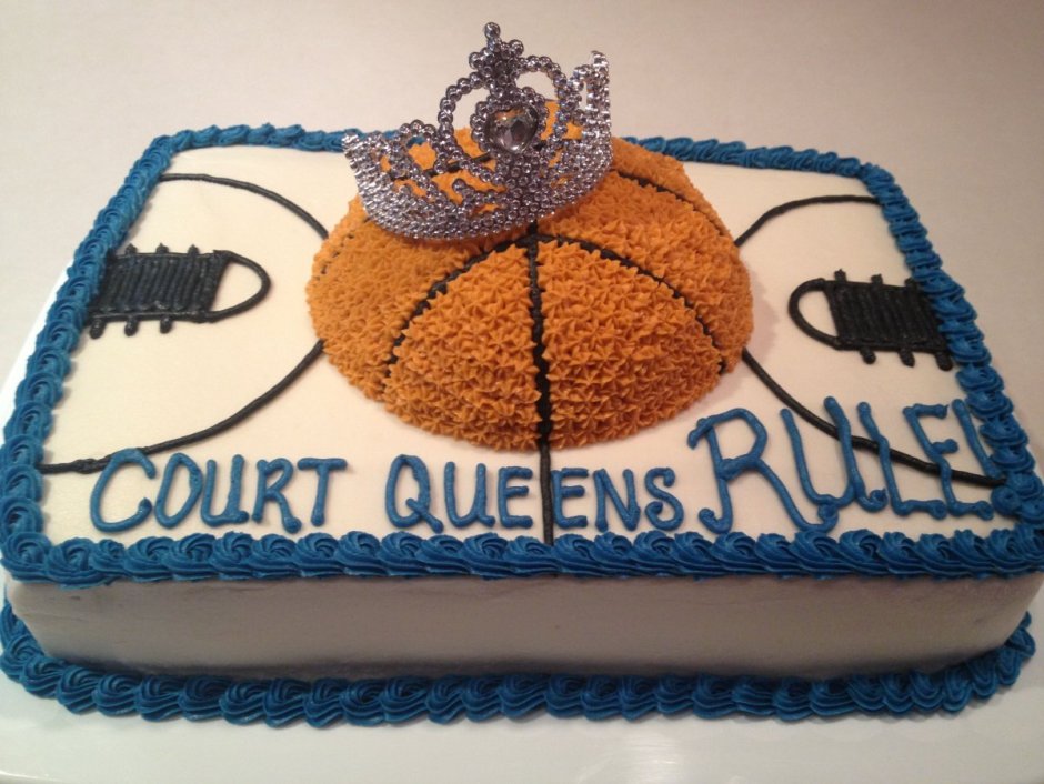Декор торта на тему баскетбол