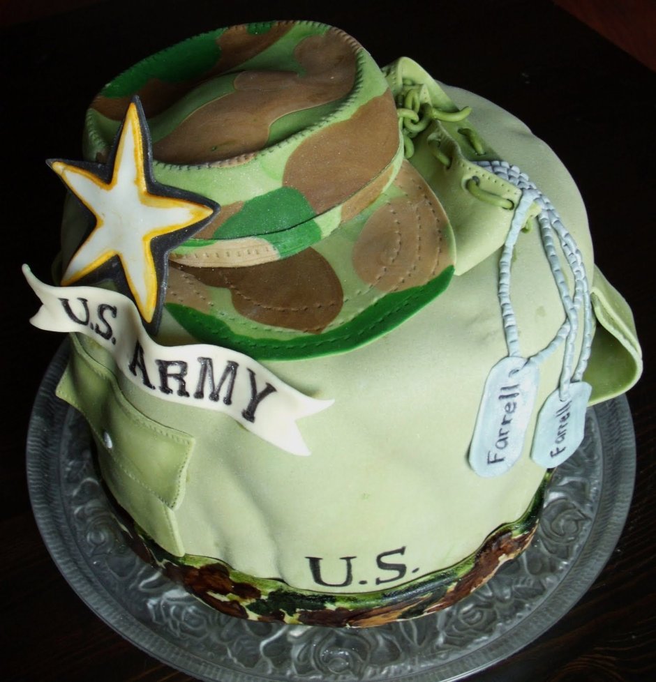 Торт для военного без мастики