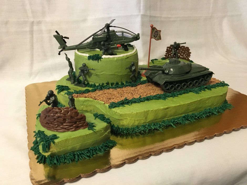 Торт с солдатиками для мальчика