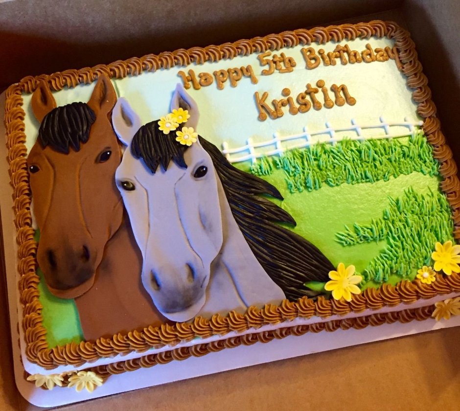 Кремовый торт лошадка