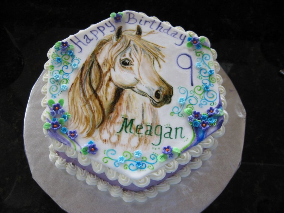 Декор торта с лошадью
