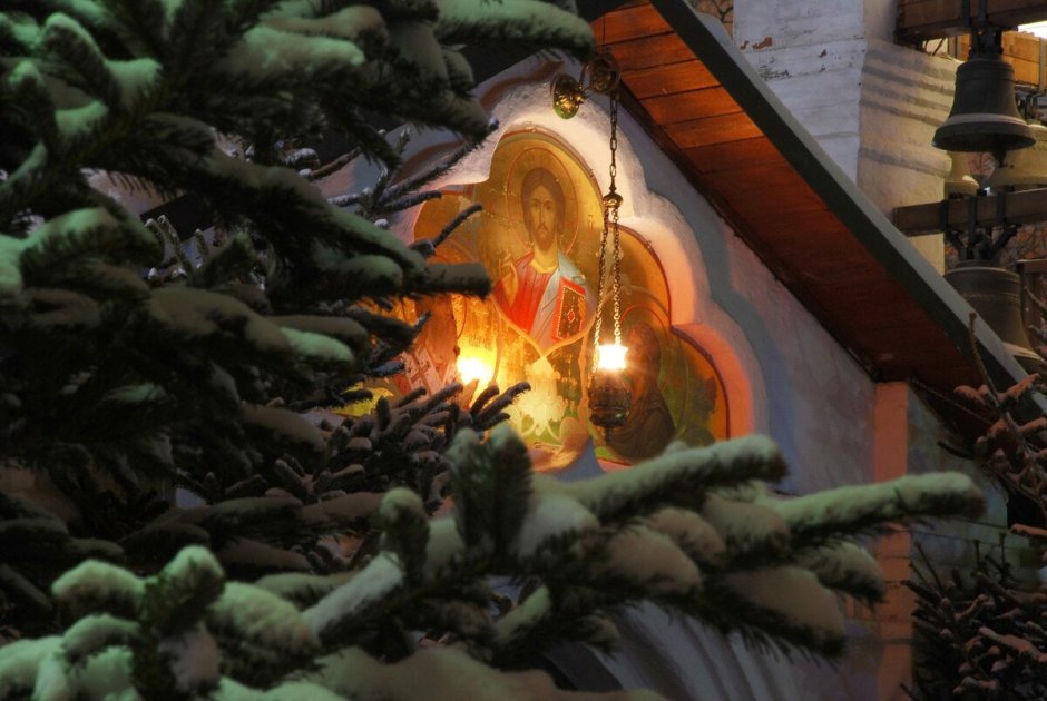 Православное Рождество люди в церкви