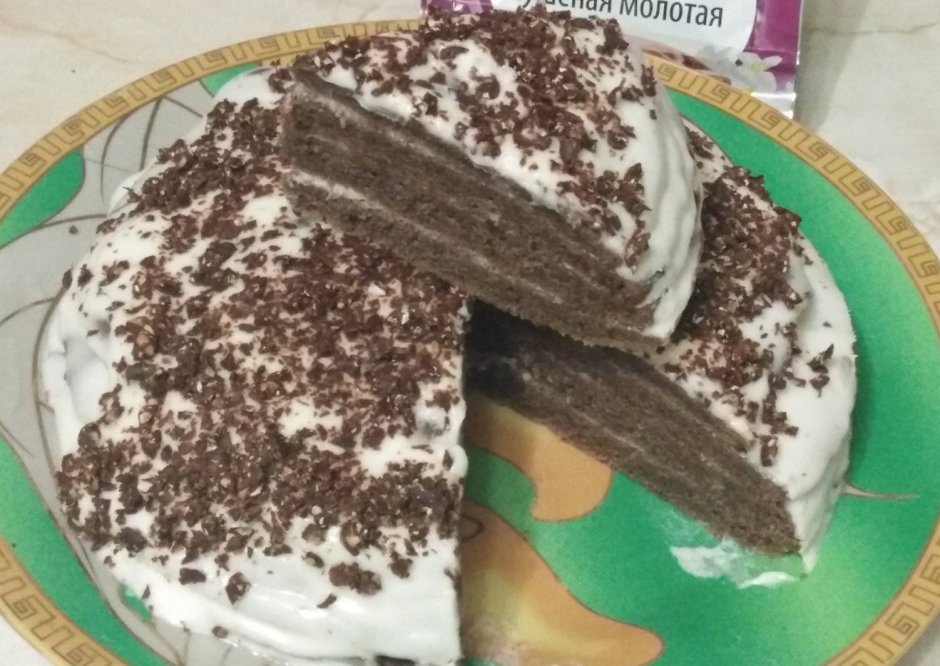 Черемуховый торт с кремом чиз