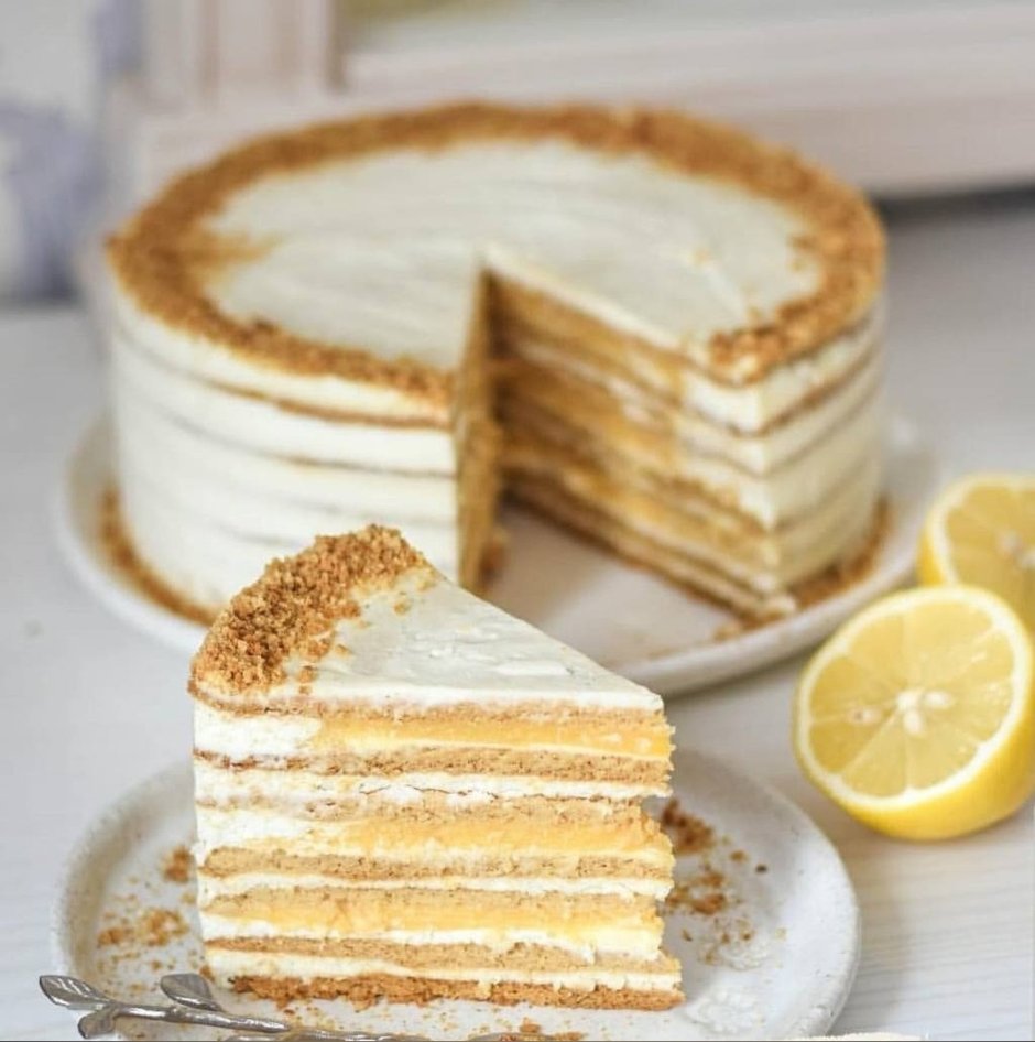 Медовый торт с лимонным курдом