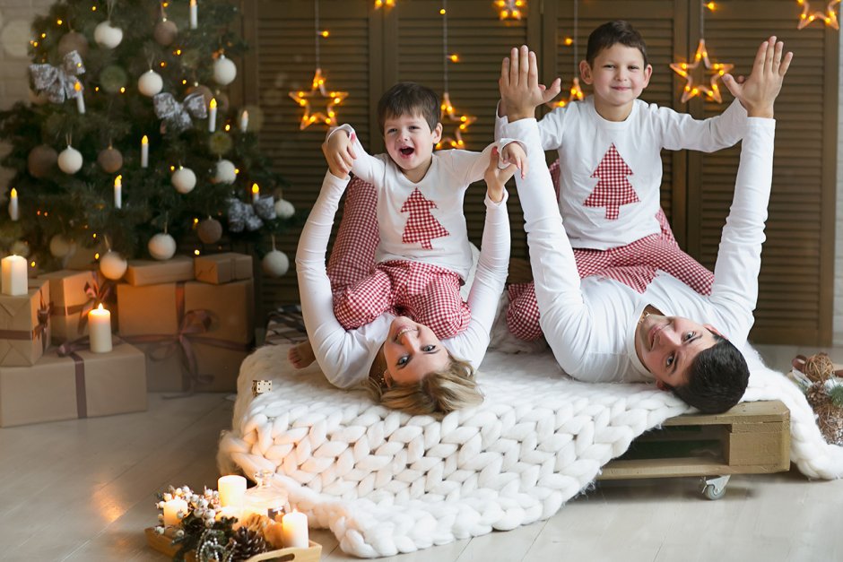 Майли Сайрус в Рождество с семьей