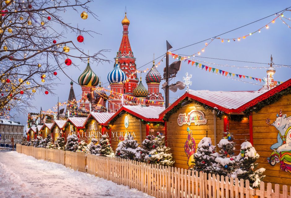 Новогодний павильон на красной площади в Москве