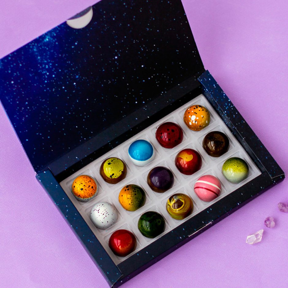 Космическая Одиссея конфеты коробка