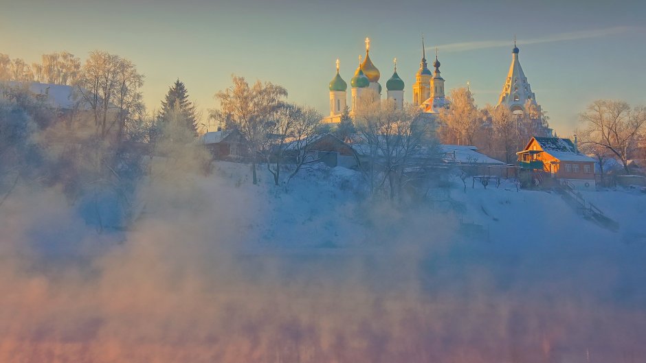 Храм зима рассвет Муром