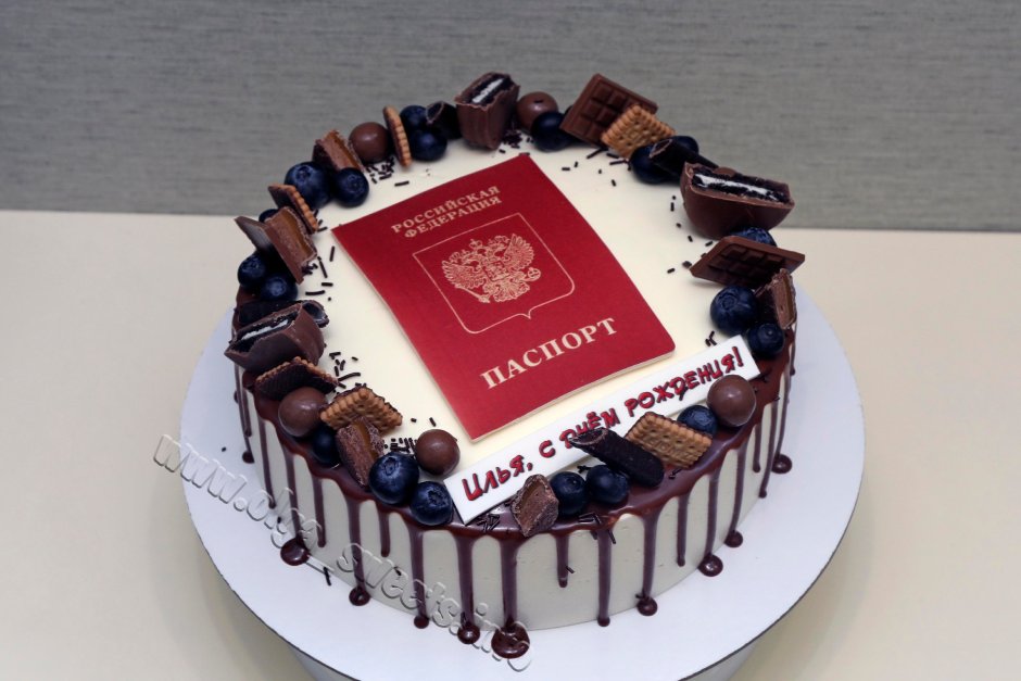 Обложка паспорта на торт