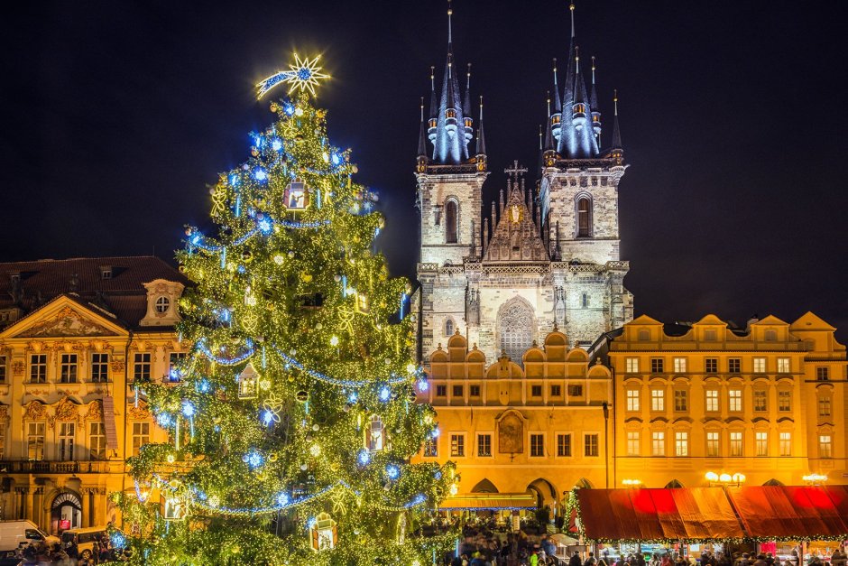Рождество ночная Прага