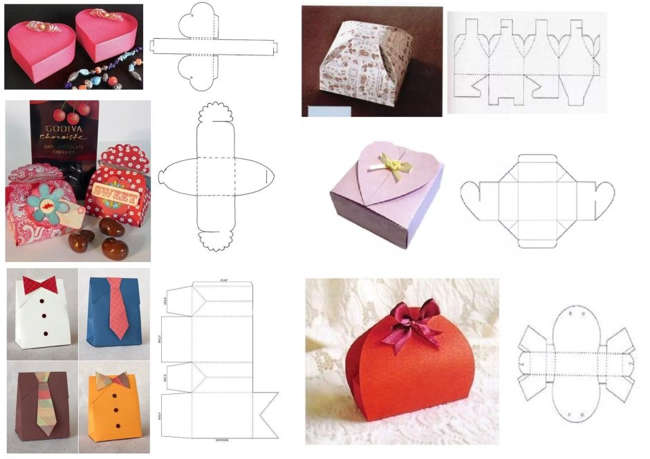 Оригами коробки для подарков