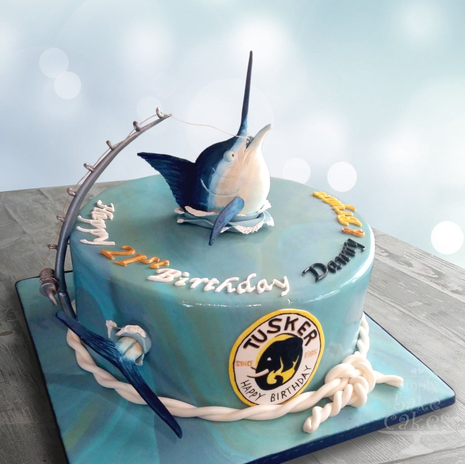 Торт рыбаку на день рождения креативный