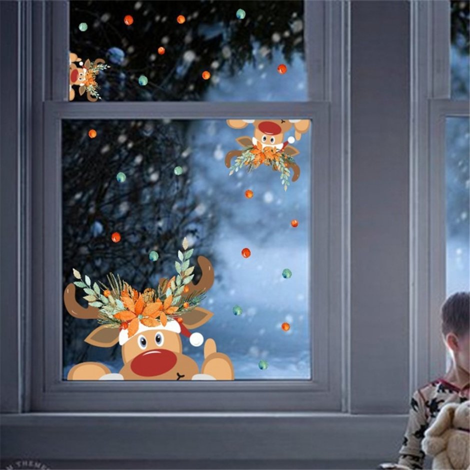 Новогодние сюжеты на окна