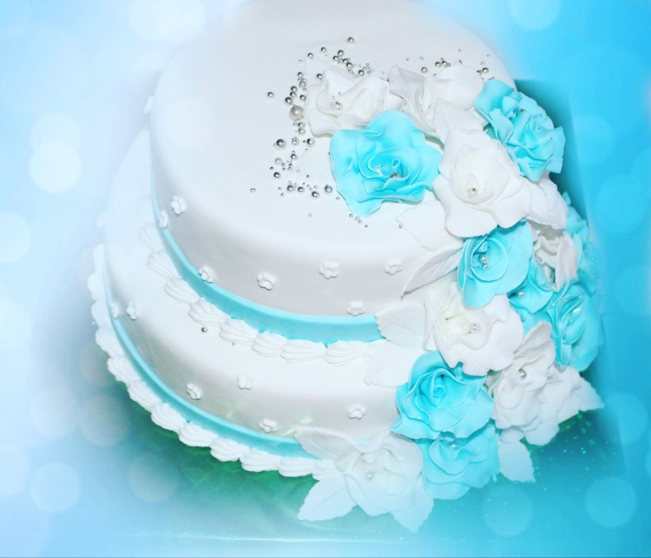 Торт на сапфировую свадьбу