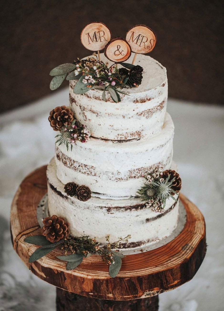 Красивый свадебный торт бохо