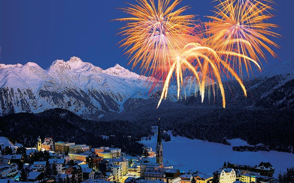 Швейцария новогодний салют