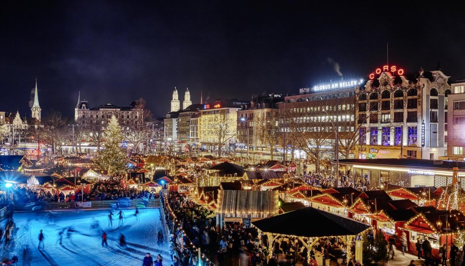 Берн Швейцария Рождество