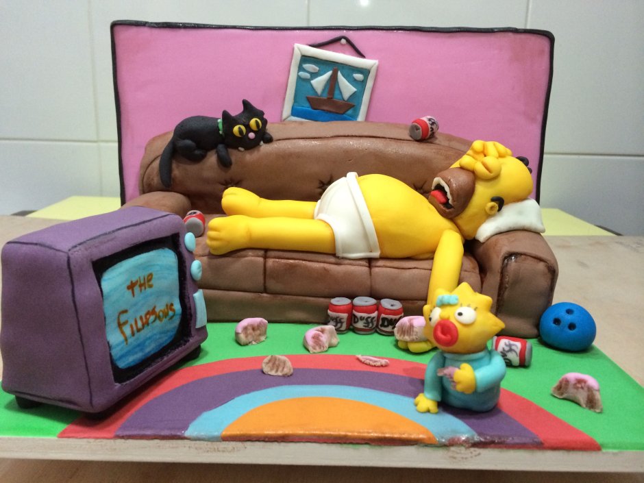 Simpsons Workout Cake