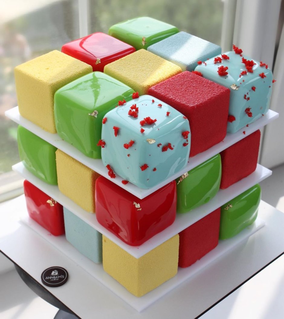 Торт из кубиков муссовый