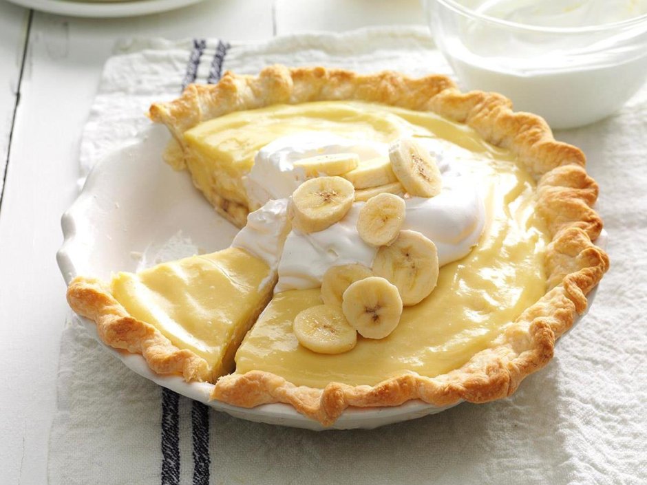 Пирог крем банан