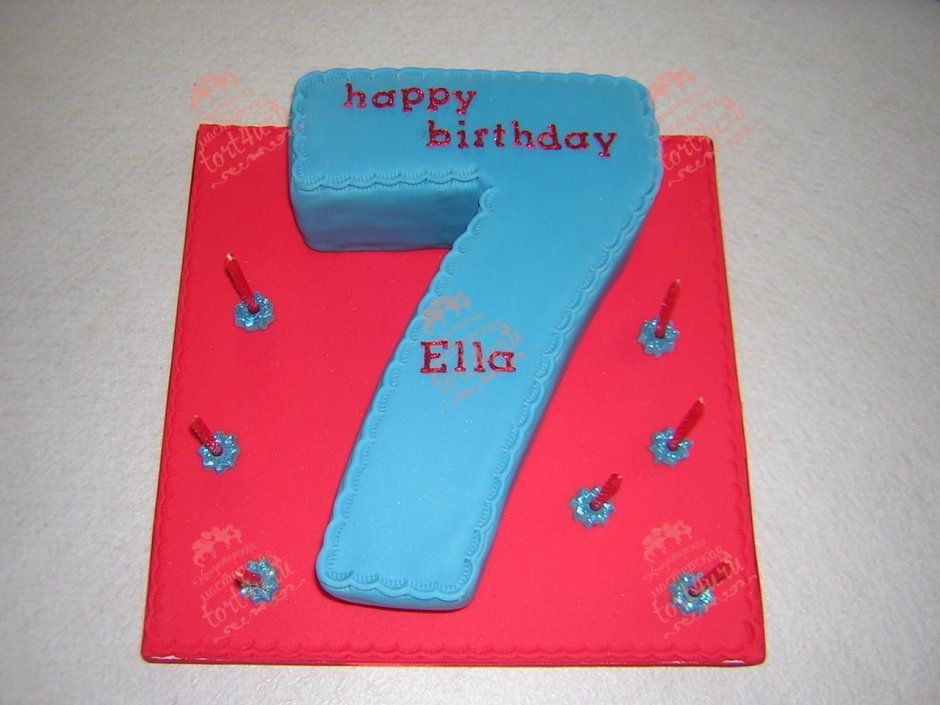 Торт цифра 7