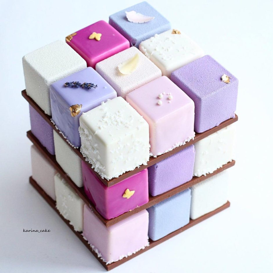 Пирожные кубик Рубика муссовые