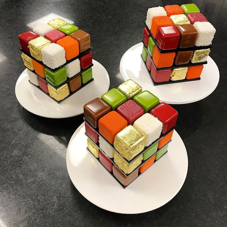 Торт кубик Рубика кремовый