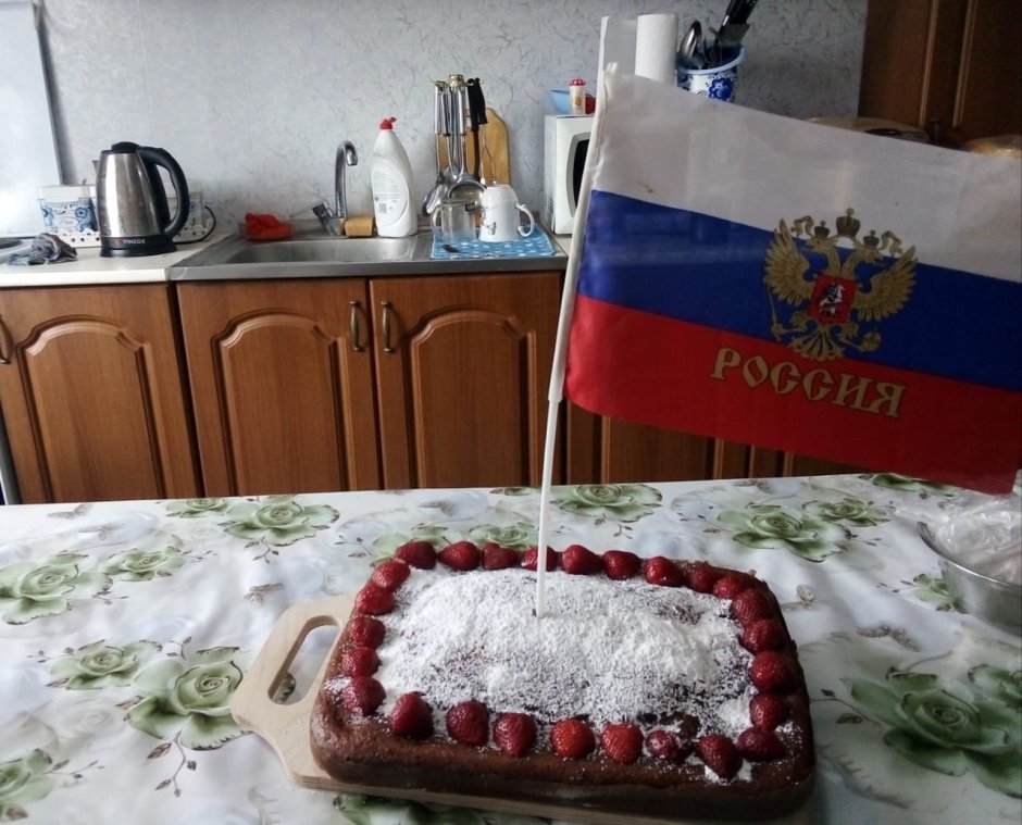 Торт в виде флага