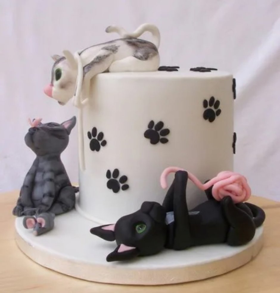 Тортик котик с лапками