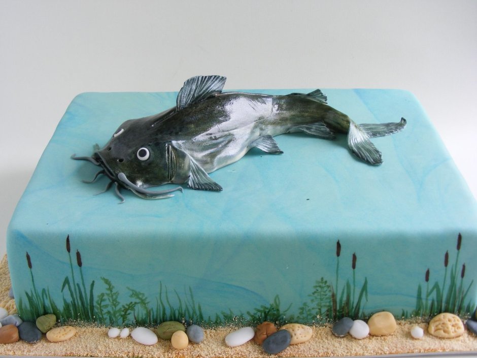 Торт рыба на день рождения