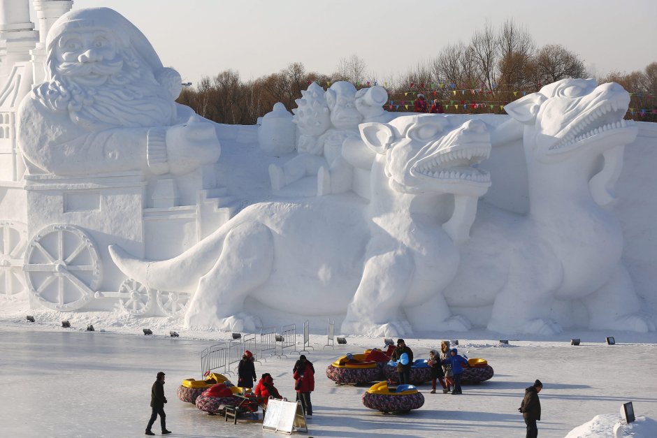 Конкурс ледовых скульптур в Харбине