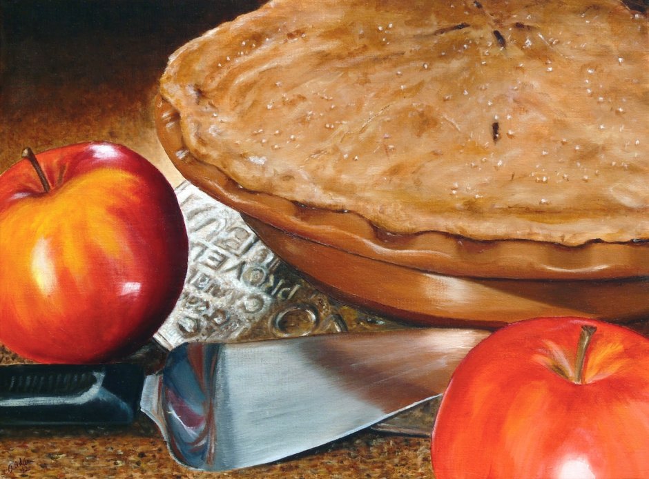 Яблочный пирог в живописи