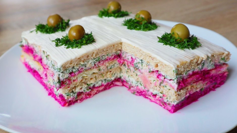 Шведский бутербродный торт