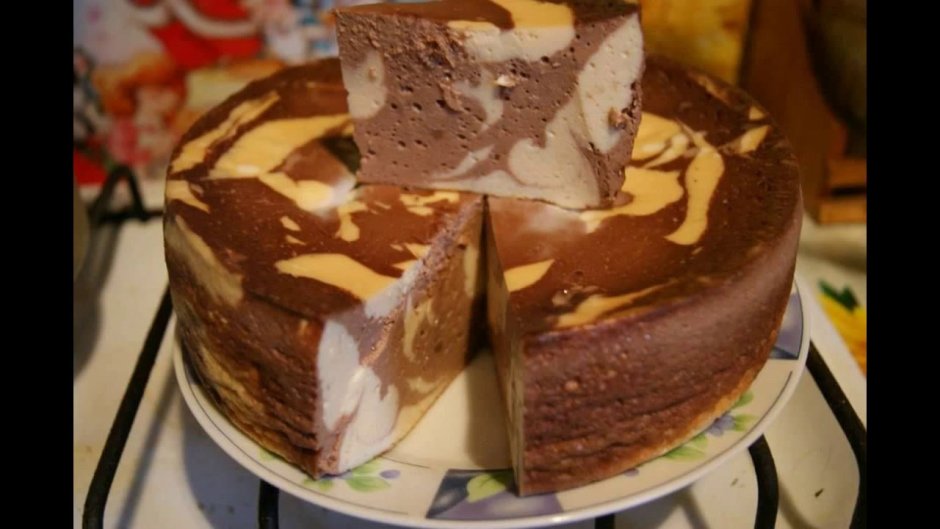 Пирог Зебра на сковороде без духовки рецепт с фото